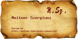 Meitner Szergiusz névjegykártya